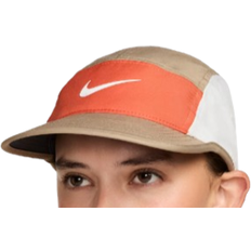 Fitness & Gym - Women Caps Nike Dri-FIT Fly Essential Swoosh Hat - Khaki/Vintage Coral/Summit White/White