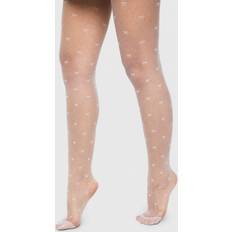 Boohoo Tights boohoo Womens Mini Bow Print Tights - White