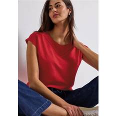 Street One Shirt Mit Dekotape - Rot