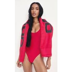 Boohoo Swimsuits boohoo Womens Swimwear Essentials Scoop Swimsuit - Red