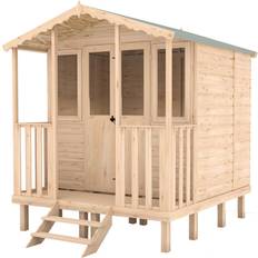 Brown - Wood Medium Cabin Shire Thornham 7 x 7ft Double Door Summerhouse (Building Area )