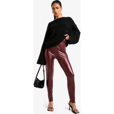 Red Leggings boohoo Womens High Waisted Pu Leggings - Red