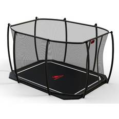 Trampoline Dino Cars Trampolin Flatlevel 380 x 255 cm schwarz Netz