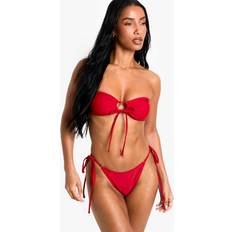 Red Bikini Tops boohoo Womens Swimwear Essentials Multiway Bandeau Bikini Top - Red