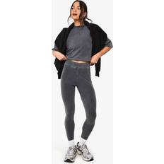 Boohoo Tights & Stay-Ups boohoo Womens Acid Wash High Waist Legging - Grey