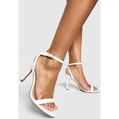 White Shoes boohoo Barely There Heels - White