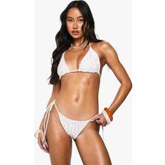 Orange Bikinis boohoo Womens Reversible Ditsy Floral Tie Side Bikini Bottoms - Orange