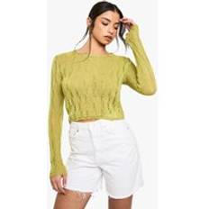 Jumpers boohoo Womens Ladder Detail Jumper - Green