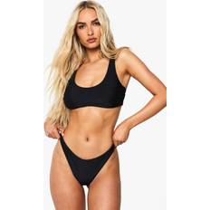boohoo Womens Petite Swimwear Essentials Bikini Brief - Black