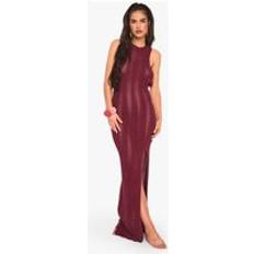 boohoo Womens Scoop Back Crochet Beach Dress - Red