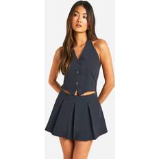 Tennis Jumpsuits & Overalls boohoo Womens Two Piece Effect Halterneck Tennis Skort Playsuit - Grey
