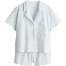 H&M Broderie Pnglaise Pyjamas - Delicate Blue