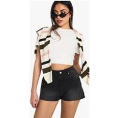 boohoo Womens Denim Mini Short - Black