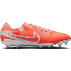 Nike Orange Football Shoes Nike Tiempo Legend 10 Pro FG Low Top - Hot Lava/White