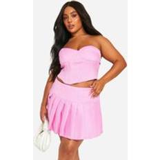 Boohoo Women Shapewear & Under Garments boohoo Womens Plus Bandeau Boucle Corset Top - Pink