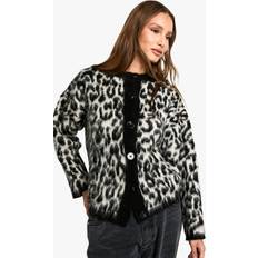 Leopard - Women Cardigans boohoo Womens Leopard Print Cardigan - White