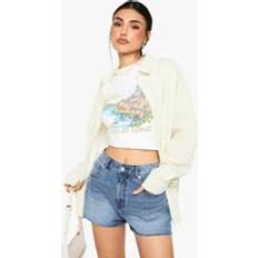 Denim Shorts - Grey boohoo Womens Denim Mini Short - Blue