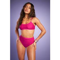 Pink - Sportswear Garment Swimwear boohoo Womens Mix & Match High Waisted Bikini Brief - Pink
