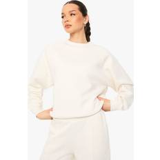 Sweatshirts Jumpers boohoo Womens Raglan Seam Oversized Sweatshirt - Cream