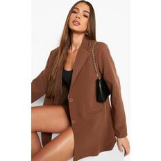 boohoo Womens Oversized Tailored Blazer - Brown