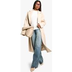 Beige - Wool Coats boohoo Womens Tailored Wool Look Coat - Beige