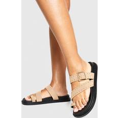 Beige Sandals boohoo Womens Studded Buckle Sandals - Beige