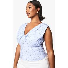 Purple - Women Shapewear & Under Garments boohoo Womens Plus Ditsy Tie Detail Corset Top - Purple