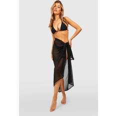 Boohoo Swimsuit Cover-Ups & Sarong Wraps boohoo Womens Essentials Tie Beach Sarong - Black