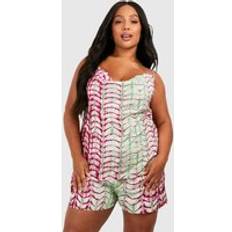 Tie Dye Tank Tops boohoo Womens Plus Tie Dye Halterneck Cowl Cami - Pink