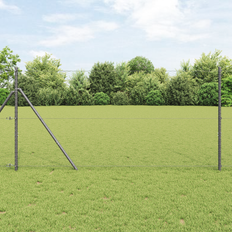 Grå - Stål Trådhegn vidaXL Hexagon Hej Grå 1.2x10 m Stål