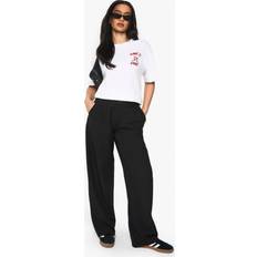 boohoo Womens Woven Palazzo Trousers - Black