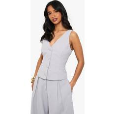 Boohoo Vests boohoo Womens Petite Fitted Waistcoat - Grey