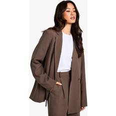 6XL Blazers boohoo Womens Tall Essential Oversized Blazer - Beige