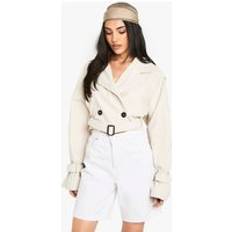 Coats boohoo Womens Short Trench Coat - Beige