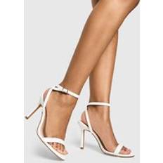 White Heels & Pumps on sale boohoo Womens Wide Fit Barely There Heels - White