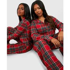 Checkered - Women Underwear boohoo Womens Christmas Check Pyjama Trousers - Red