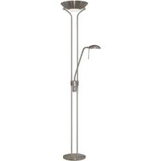 Searchlight Electric Mother & Child Satin Silver Floor Lamp 180cm