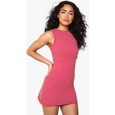 A-Line Dresses - Red boohoo Womens Stripe Sleeveless A-Line Mini Dress - Red
