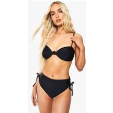 Boohoo Bikini Bottoms boohoo Womens Swimwear Essentials High Waist Brief - Black