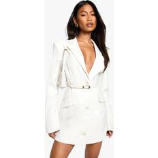 boohoo Womens Tailored Structred Blazer Dress - White