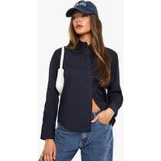 Boohoo Shirts boohoo Womens Basics Cotton Shirt - Navy