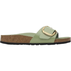 Birkenstock Madrid Big Buckle Natural Leather Patent High Shine - Green Tea