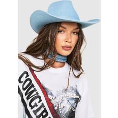 Boohoo Hats boohoo Womens Denim Cowboy Hat - Blue