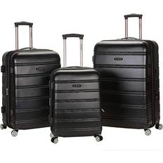 Rockland ABS-plast Resväskeset Rockland Melbourne 3 delar - Black