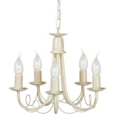 Elstead Lighting Minster Ivory/Gold Pendellampa ∅ 37cm