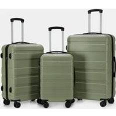 OHS Hard Shell Suitcase set of 3 - Olive Green