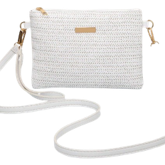 Shein New Spring Summer Fashion Straw Weave Ladies Handbag Versatile Shoulder Crossbody Sweet Small Square Bag, Eye-Catching Beach Bag Summer, Summer Straw Beach Bag For Women, Hottest Beach Bags For Women, Fashion Summer Vacation Bag, Beach Essentials Women Bags For Vacation & Holiday, Newest Holiday Bag
