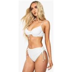 boohoo Womens Swimwear Essentials High Waist Brief - White