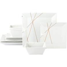 Waterside 12 Piece Soho Gold Dinner Set 12pcs
