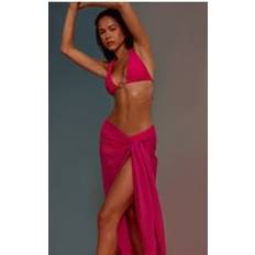 Chiffong Badkläder PrettyLittleThing Chiffon Sheer Tie Sarong - Magenta
